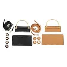 DIY PU Leather Crochet Bag Snap Buttons Replaces Carry Handle for Birthday Mum