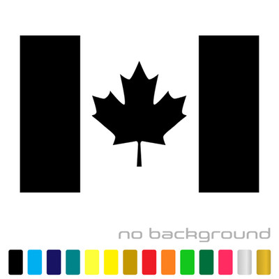 Canada Flag Sticker Vinyl Decal - Canadian Maple Leaf Car Window Bumper Decor