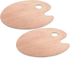 Wooden Paint Palette Artist Palette Painting Palette Oil Paint Palette 1/2 Pack
