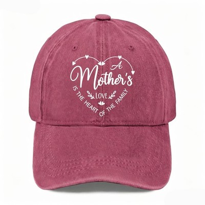 Mother's Day Hat A Mother's Love Baseball Cap Warm Family Adjustable Hat