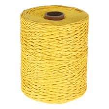 328 Yards Raffia Ribbon, 2mm Raffia Paper String for Wrapping, Yellow