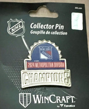 NY RANGERS PIN METROPOLITAN DIVISION CHAMPIONS 2024 NHL STANLEY CUP PLAYOFFS MSG