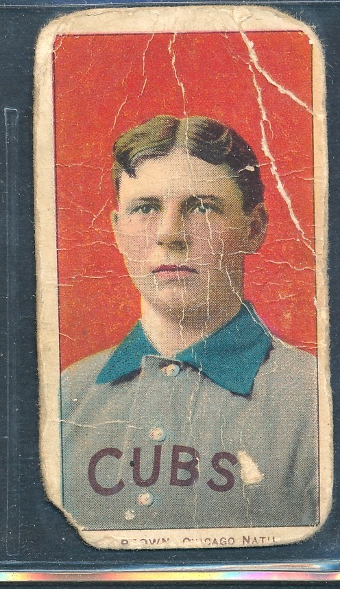 T206 Piedmont 150: MORDECAI BROWN Portrait, Chicago Cubs ~ POOR