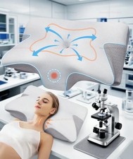 Elviros Cervical Memory Foam Pillow Ergonomic Orthopedic Neck Pain Relief