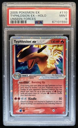 2005 Pokemon EX Unseen Forces Typhlosion Holo #110/115 PSA 9