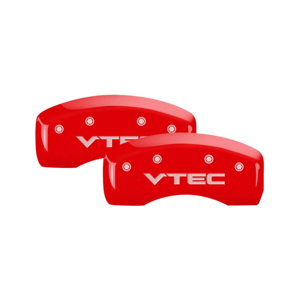 For Acura NSX 02-05 Gloss Red Caliper Covers w Vtec Engraving Full Kit, 4 pcs