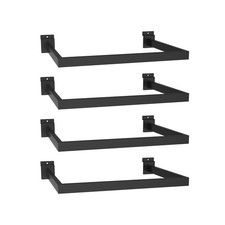 MQKIWAO 4 Pack Slatwall U-Shaped Rectangular Tubing Hangrail - 16X12 Inch, Sl...