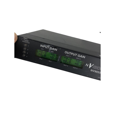 NVision NV9055 Audio Control Panel w/4 Green Audio Connectors * Fast Shipping