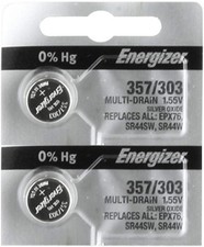 Energizer Battery 357/303 Multi Drain Silver Oxide 1.55V ((2pcs per Pack)