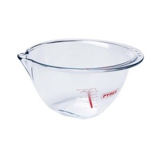 Image of Pyrex Expert Mixing Bowl in Clear Glass - Basin with Smooth Pour Spout - 4.2Ltr