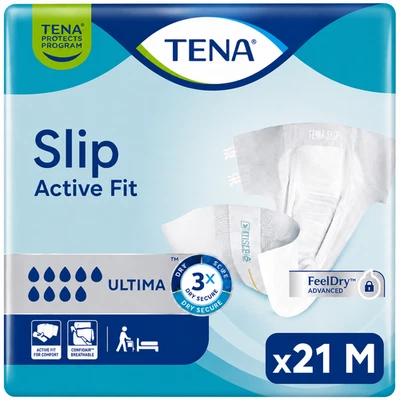 21 x Tena Active Fit Ultima Mediano Adulto Incontinencia Slip | 1 Paquete de 21 - Imagen 1 de 4