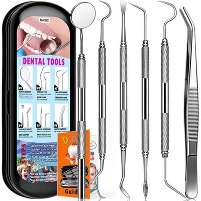 Dental Plaque Remover Teeth Cleaning Tools Kit Stainless Steel Tartar Scraper