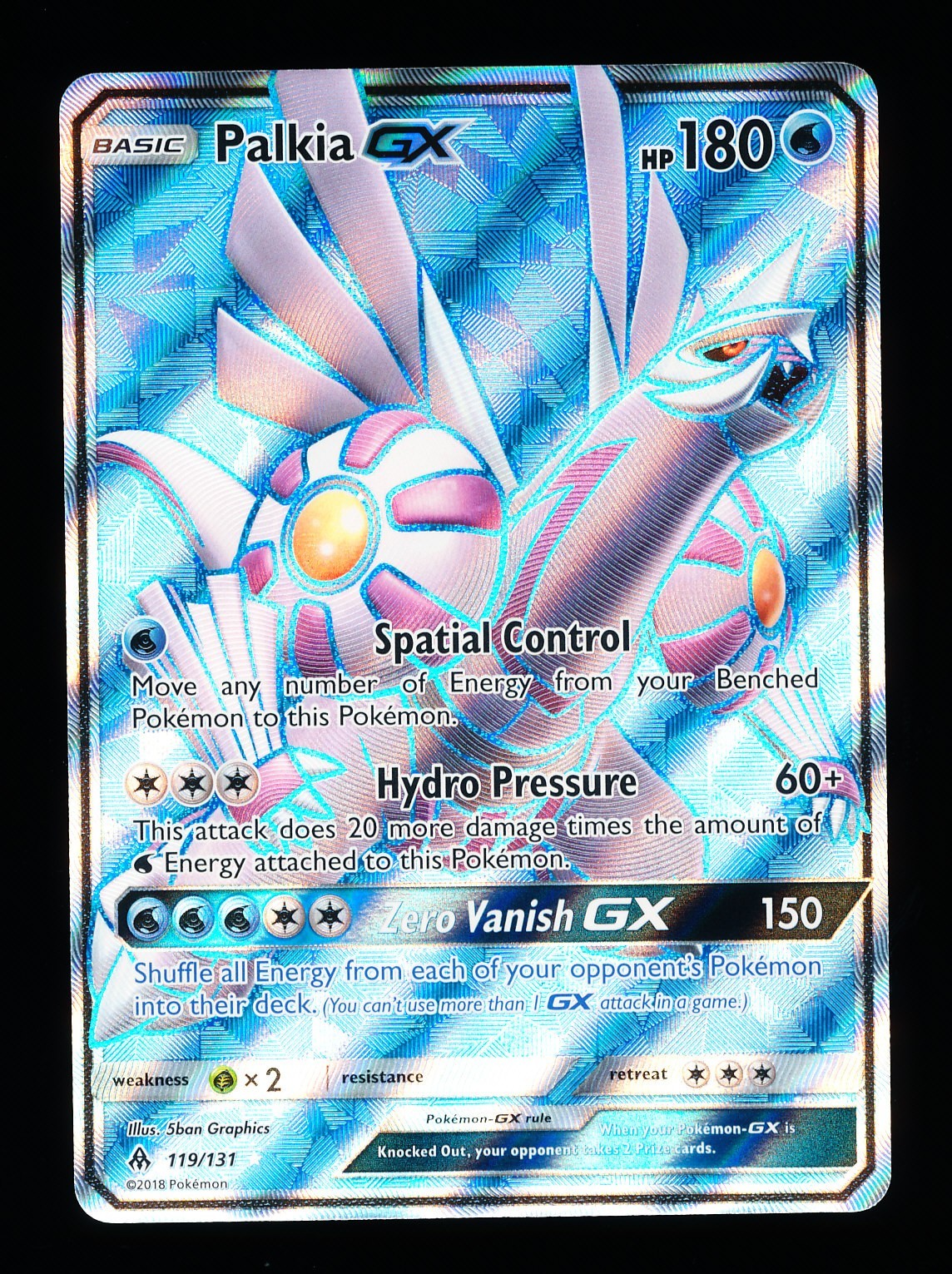 * * 1x Palkia GX 119/131 x1 * * Forbidden Light Pokemon Unplayed NM