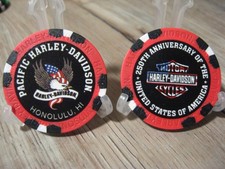 Pacific Harley Davidson Poker Chip - 250th Anniversary Of USA - Honolulu, Hawaii