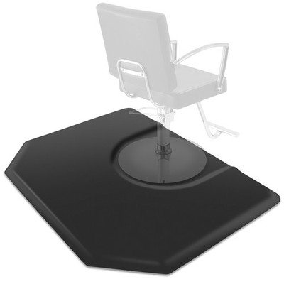 OPEN BOX - 4' x 5' Hexagonal Anti-Fatigue Salon Chair Floor Mat - 1'' Thick