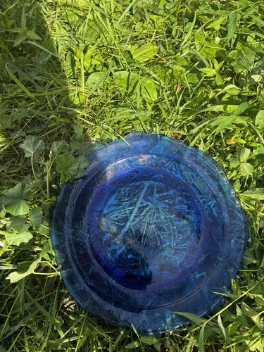 Vintage Anchor Hocking Ovenware Cobalt Blue Glass Mixing Bowl 1.5 QT #1057