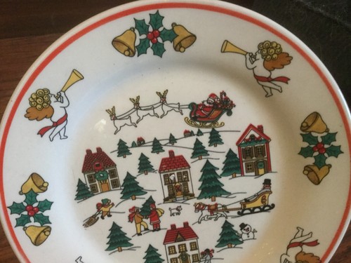 Salatteller "The Joy of Christmas" Dorfszene von Jamestown 7 1/2" - Bild 6 von 8