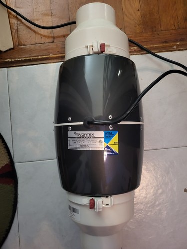 Vortex Powerfan Inline Duct Blower 6” S-Line 340 CFM Exhaust Vent