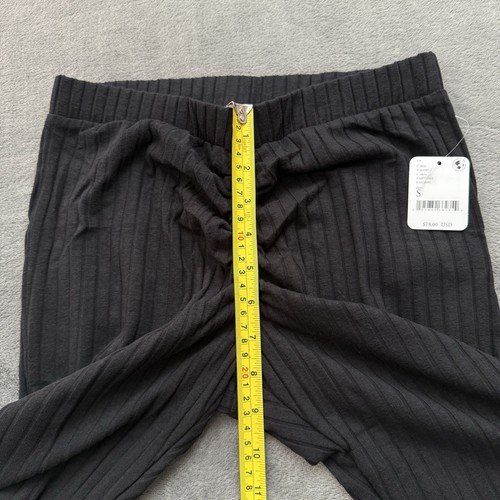Free People Movement Bullseye Flare Pants Size S Ribbed Ruched Black - Picture 7 of 10