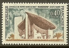 FRANCE N°1435 "CHAPELLE DE RONCHAMP" NEUF xx TTB