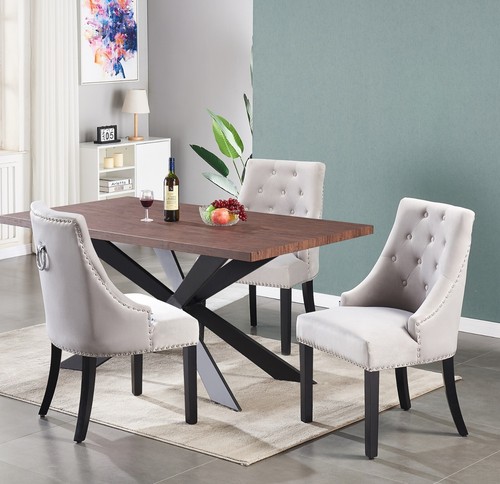 Luxury Dining Table Set Velvet Chairs Dining Table Set 4 and 6 Seater - Picture 432 of 508