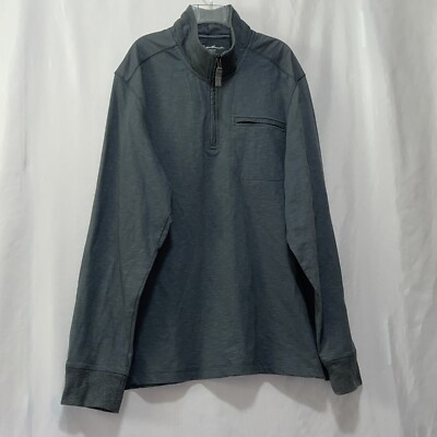 Eddie Bauer 1/4 zip shacket gray mens size xl euc e250