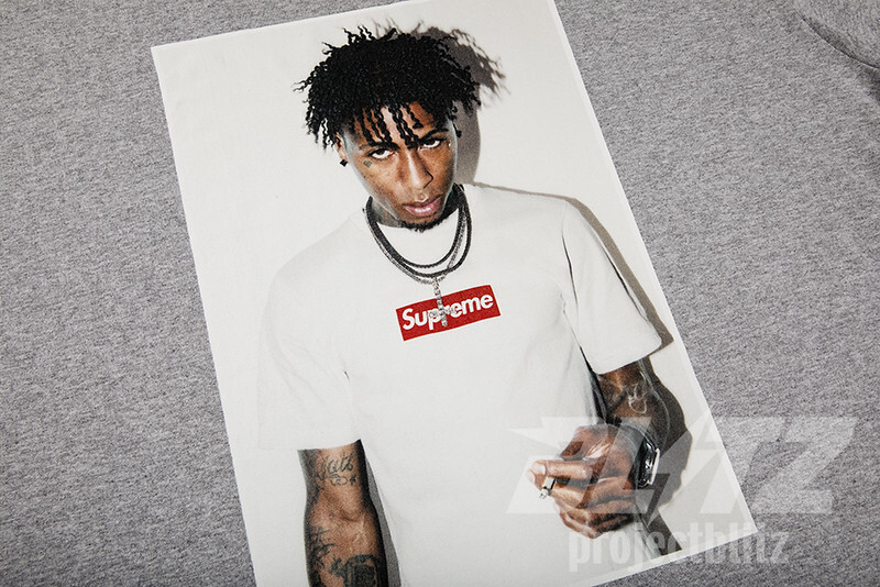 SUPREME NBA YOUNGBOY TEE HEATHER GREY FW23 T-SHIRT