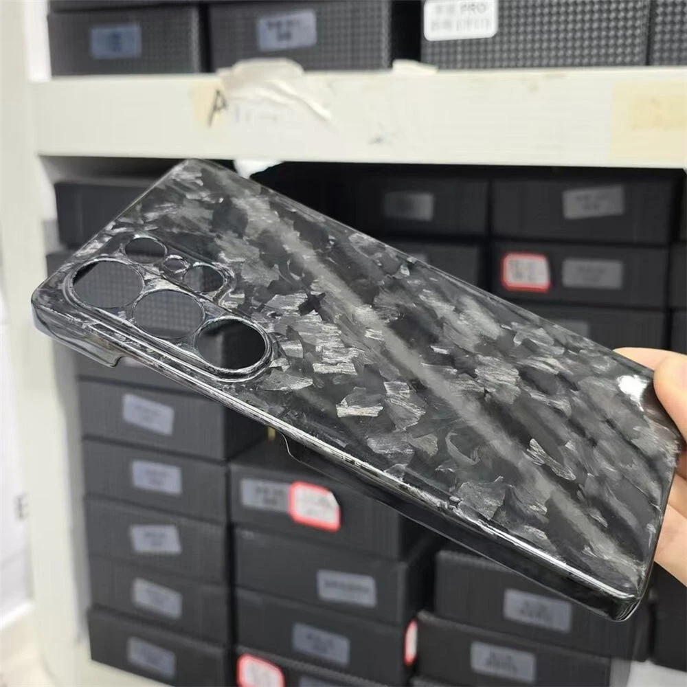 Genuine Carbon Fiber Case For Samsung Galaxy S25 Ultra Irregular Forged Cover - Picture 12 of 29