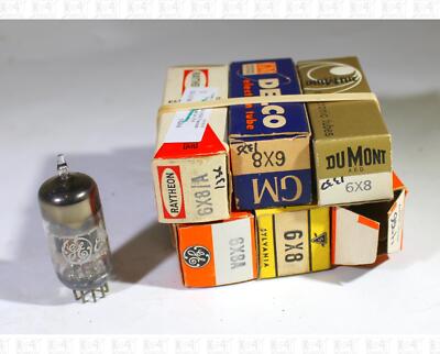 Assorted Brands 6X8A 6X8 Vacuum Tubes Tested NOS Lot Of 6 +Box