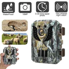 Camera 16MP Animal Detector Trail Camera HD Heat Sensing Night Vision