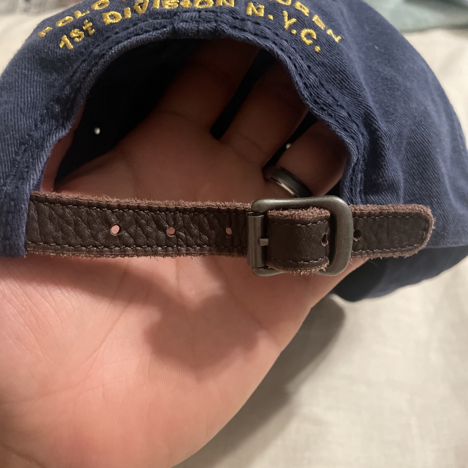 vintage polo hat leather strap Gem