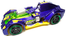 2017 HOT WHEELS TURBOT PURPLE 1:64 DIECAST 2 5/8" CAR W/ YELLOW GREEN & CHROME