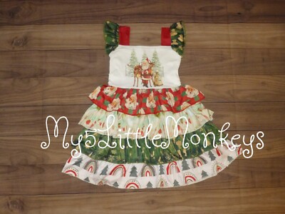 white christmas dresses Christmas Ballet 3/4 Sleeve Ruffle Twirl Dress main image 0