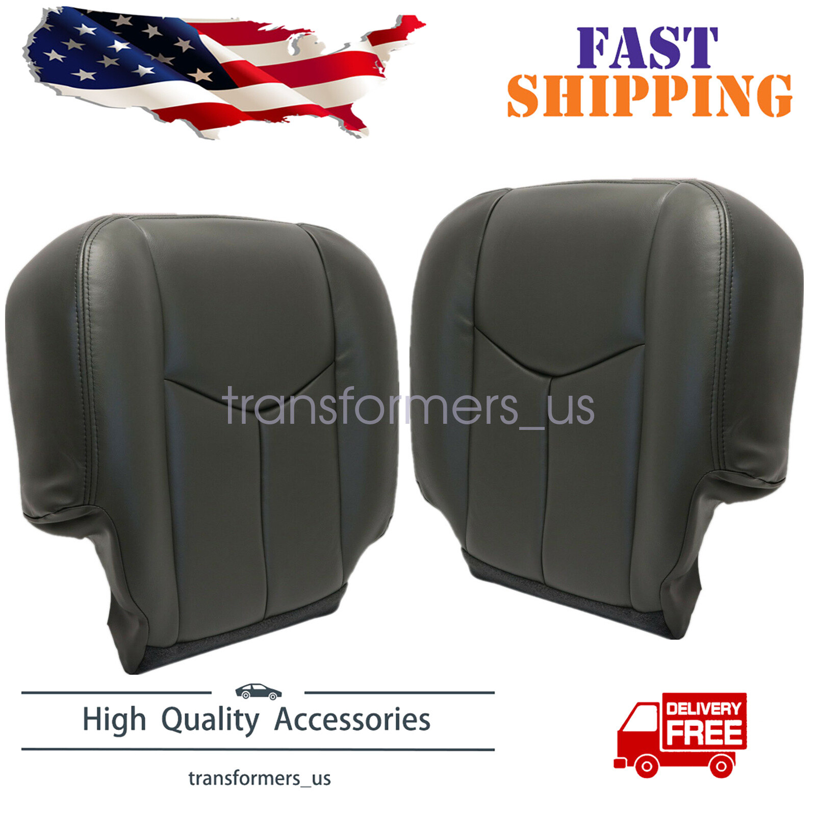 Fits 2003 2004 2005 2006 Chevy Silverado GMC Sierra Bottom Seat Cover Dark Gray