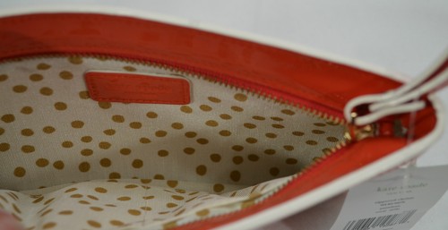 Kate Spade New York Pasadena Zip up Chrissy mini purse Coral Wristlet Wallet NWT - Picture 3 of 3