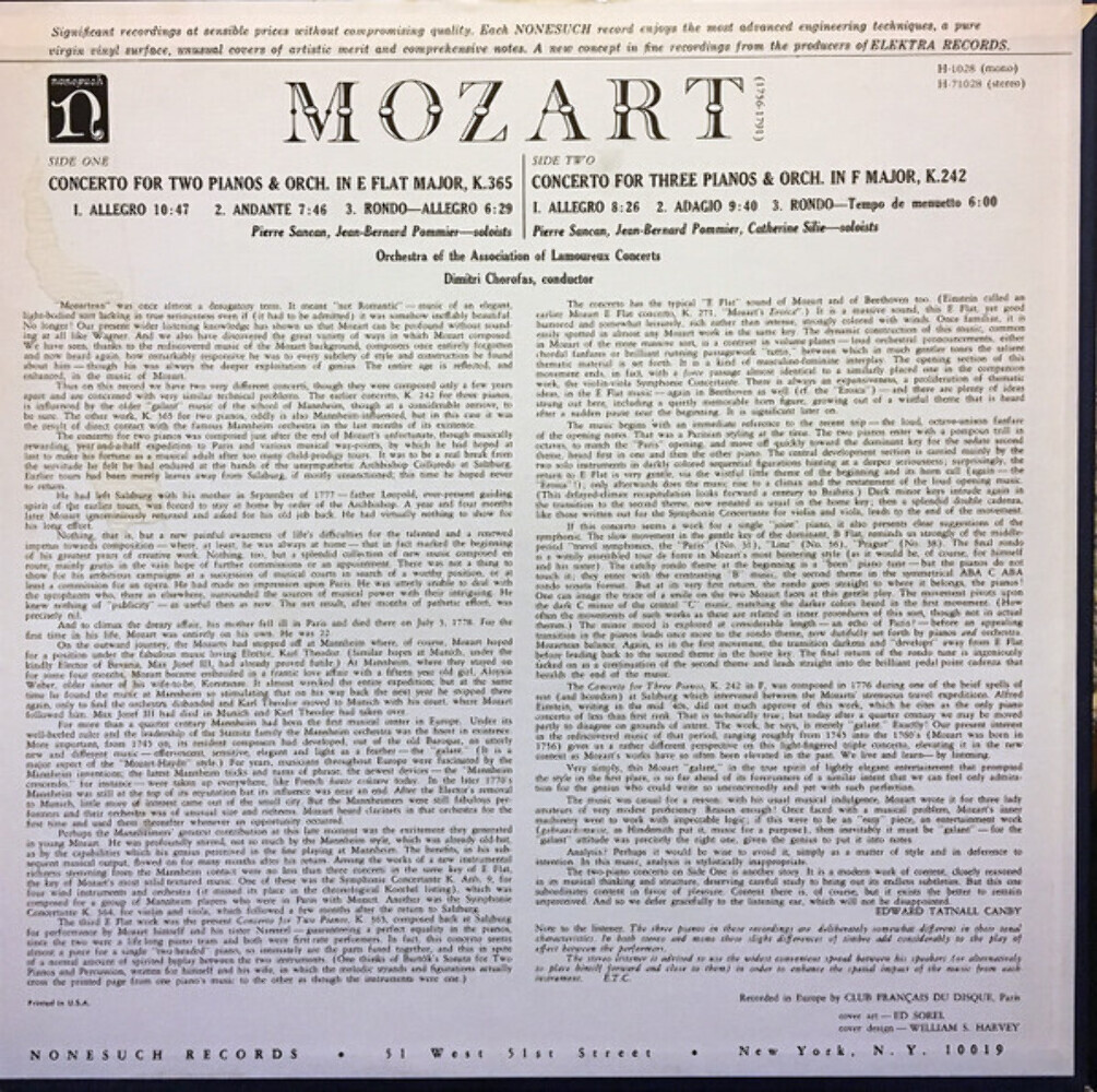 Pierre Sancan, Jean-Bernard Pommier, Catherine Silie, Orchestra Of