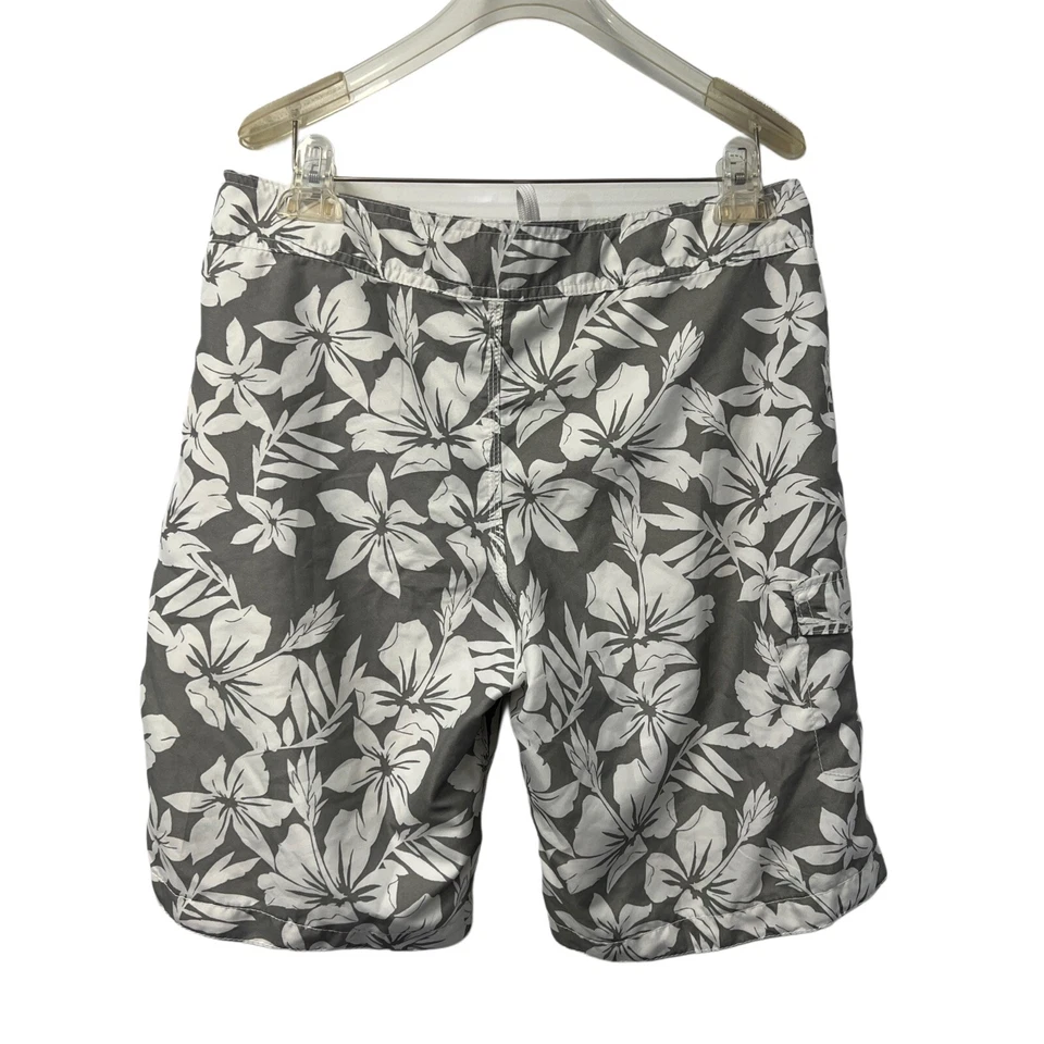 Lote de 2 shorts de natação masculinos forrados de malha tamanho 14/16 M verão praia - Imagem 3 de 4