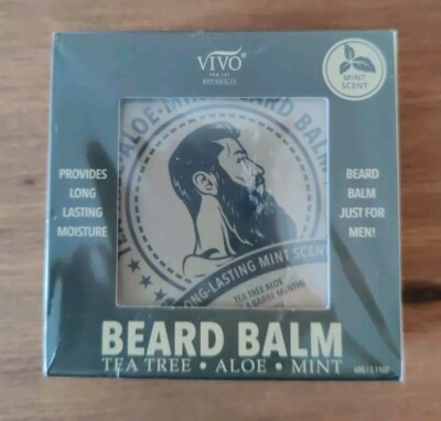 VIVO Per Lei Natural Beard Balm Conditioner Tea Tree, Aloe & Mint New Sealed