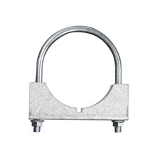 Muffler U-Bolt Clamps for 50mm Diameter Pipe, 2pcs Saddle Type U-bolt Clamps
