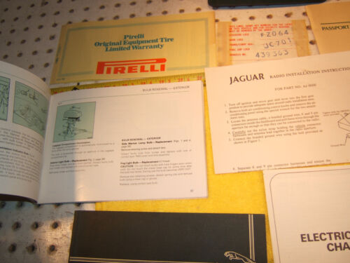 Jaguar 1984 XJ6 S3 sedán manuales del propietario 1 juego de 12 y Jaguar verde OEM 1 bolsa - Imagen 9 de 12