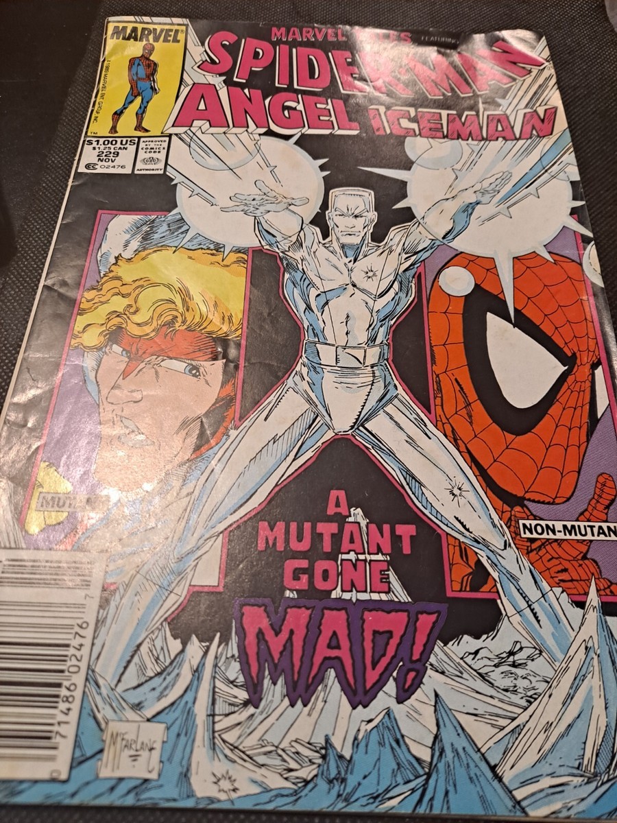 1989 MARVEL TALES SPIDER-MAN AND ANGEL ICEMAN 229 NOV COMIC
