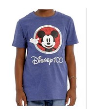 Disney Kids Unisex 100th Anniversary Graphic Short Sleeve T Shirt Mickey 7/8