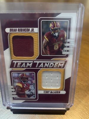 2023 Absolute Football Team Tandem Dual Patch /199 McLaurin & Robinson #TT-WAS 