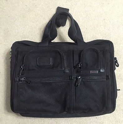 Tumi Alpha Ballistic Laptop Bag Black Nylon Expandable Tumi Alpha Ballistic Laptop Bag Black Nylon Expandable
