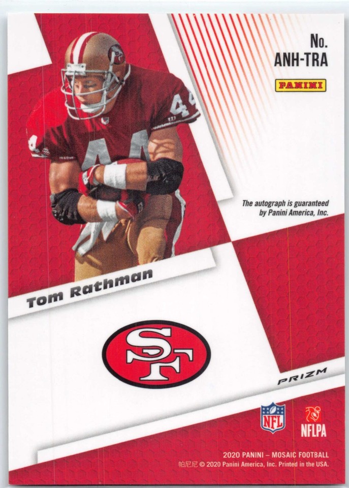 Tom Rathman 2020 Mosaic Panini No. ANH-TRA Disco Prizm Autographs | eBay