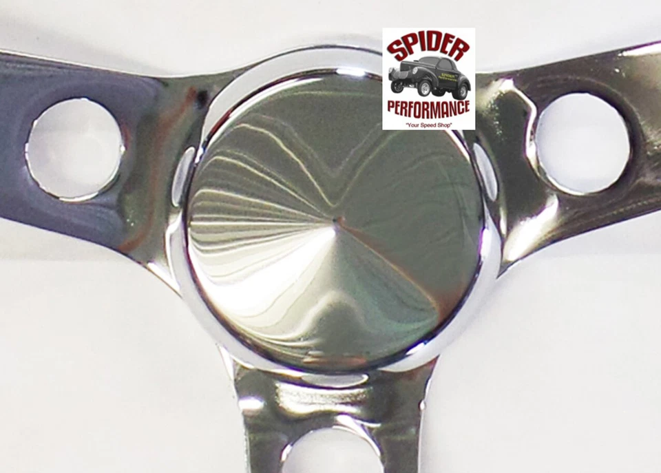 Volante Mercury 1970-1980 14 1/2" cromo clásico Foto 3 de 4