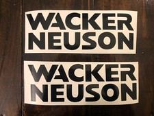 Wacker Neuson 9” Decal Stickers Black (Set Of 2)Excavator Backhoe Construction