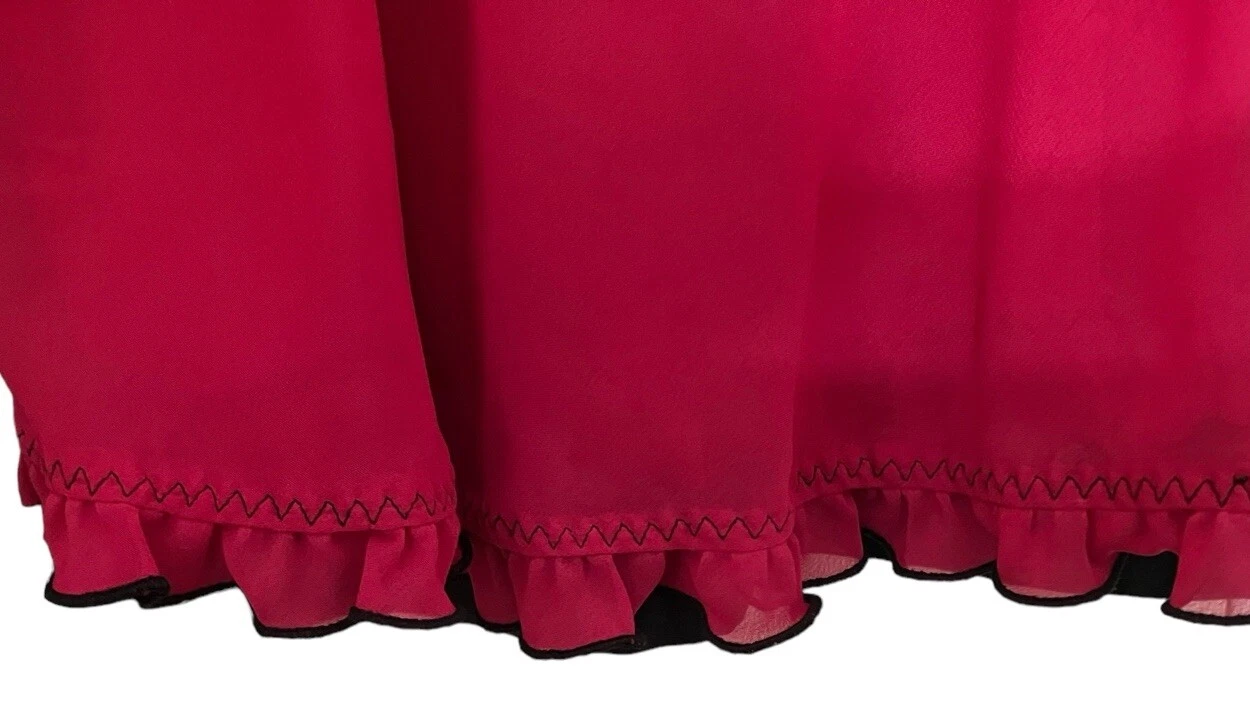 UNDERCOVER Abito da notte Victoria’s Secret nero kimono e bambola rosa caldo taglia Lg 12 14