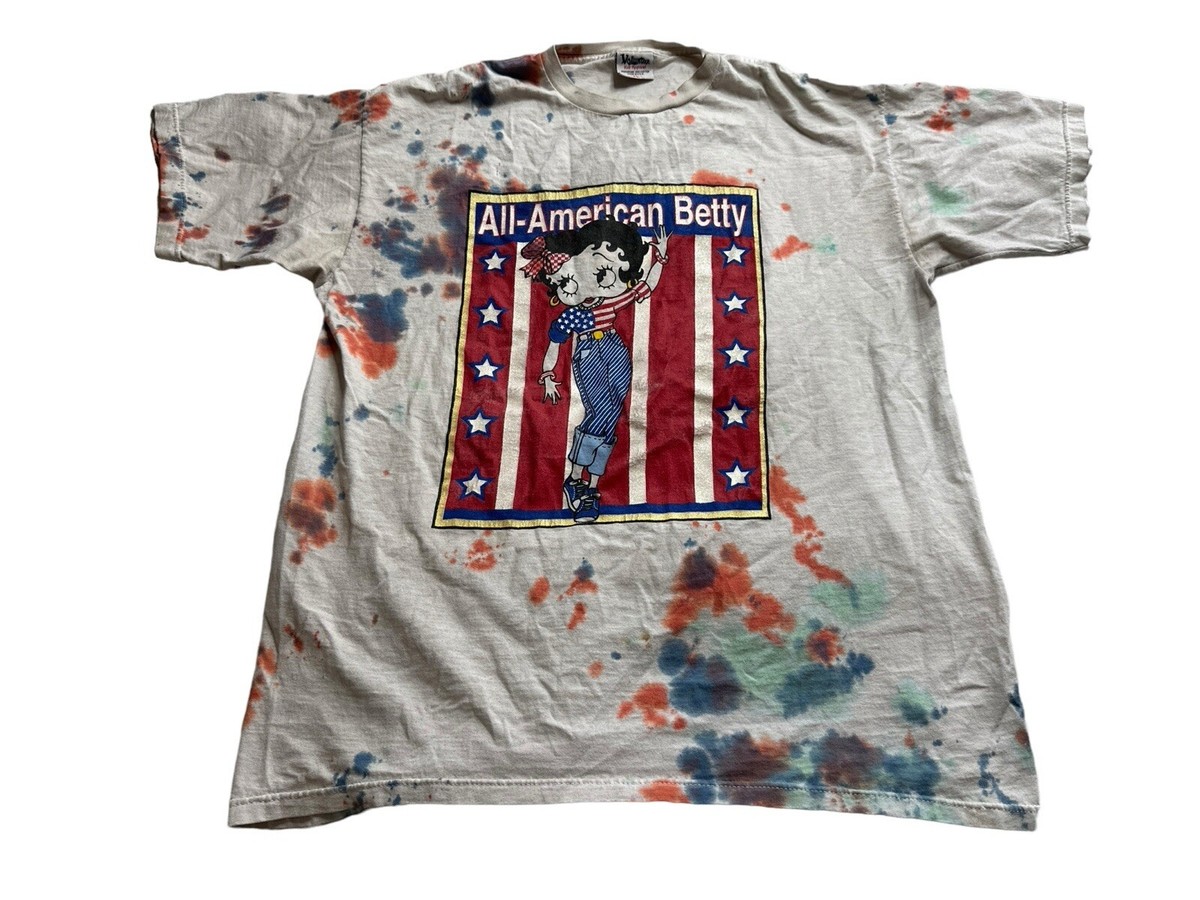 Vintage Betty Boop American USA Tee 90s Xl Tie Dye Cartoon