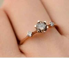 1Ct Lab-Created Chocolate  Diamond Engagement Wedding Ring 14K Rose Gold Finish